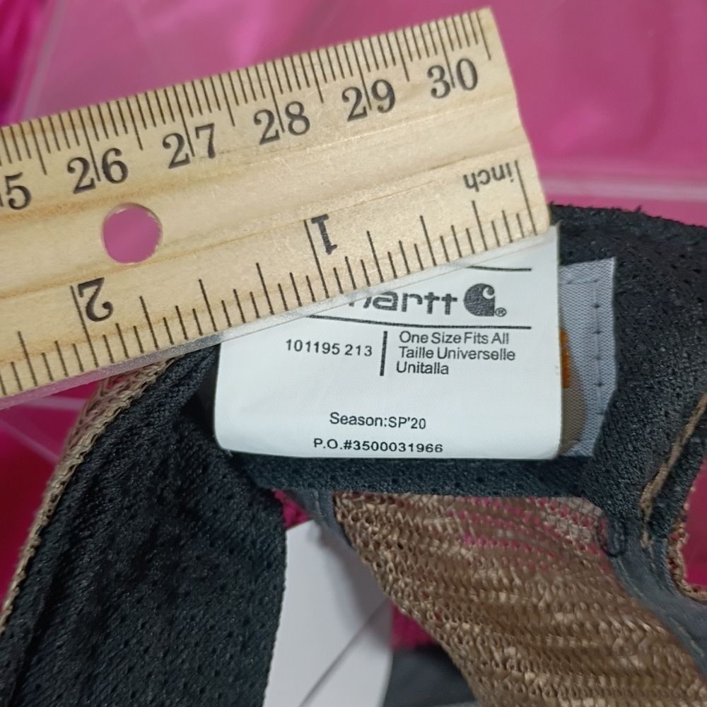 Carhartt Mesh Back Logo Graphic Baseball Hat Cap Brown 14806. - Picture 7 of 7